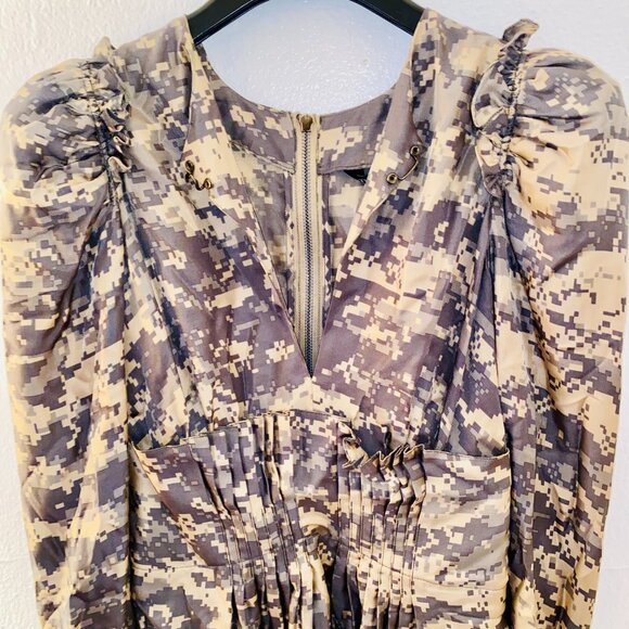NWT 100% Silk Thomas Wylde Camouflage print Dress - Picture 4 of 9